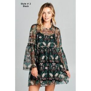 NWT boutique dress and black slip